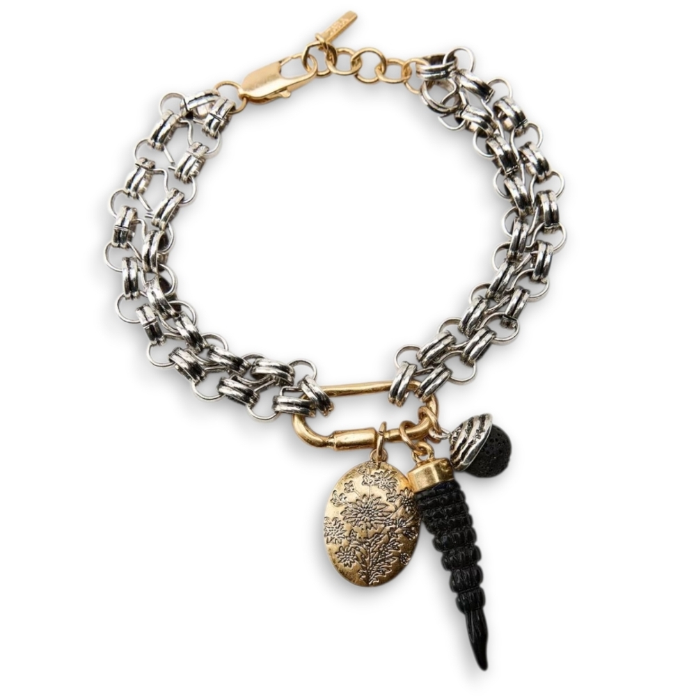 ZARA Two Pack of Medallion Charm Bracelet - Picture 3 of 11